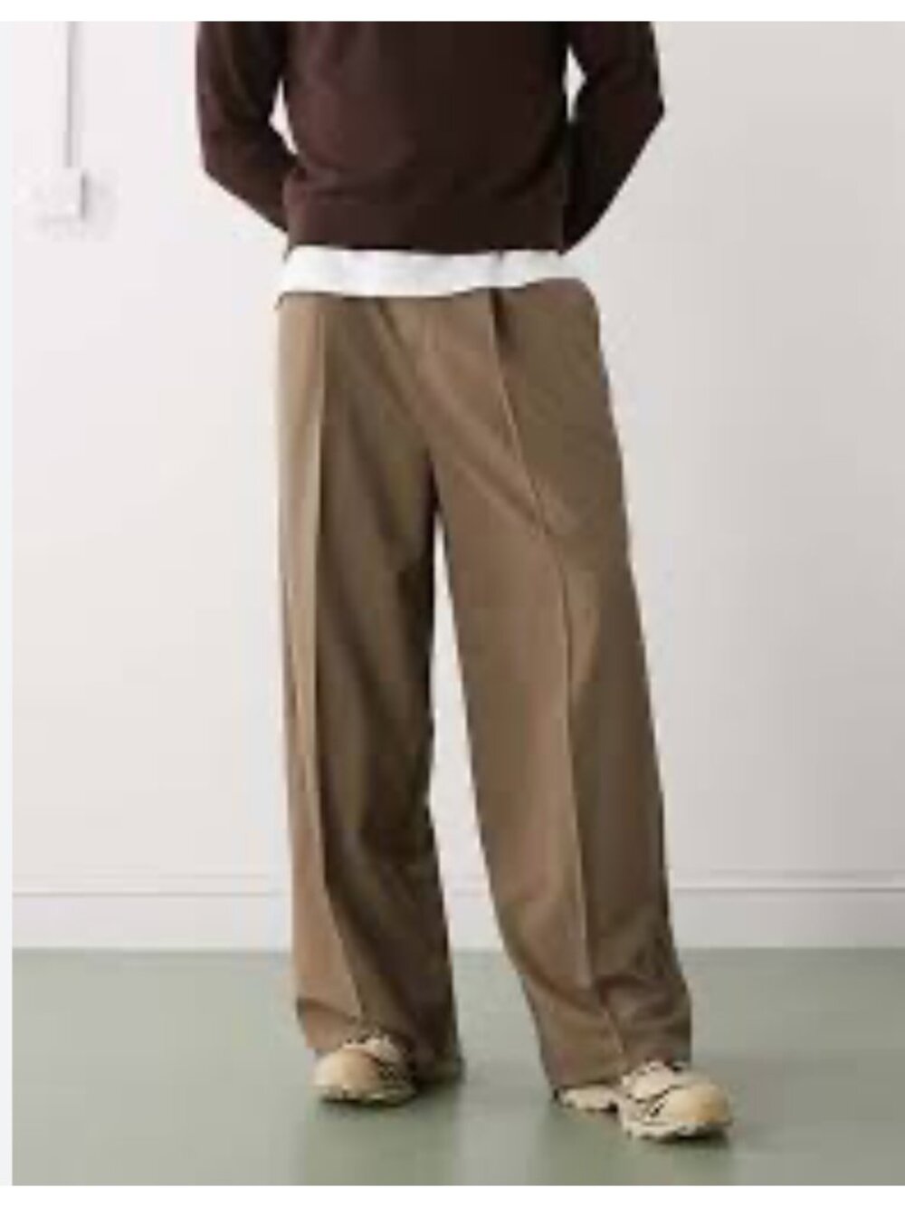 NWT ASOS olive weeday relaxed elastic/button/zip waist size S